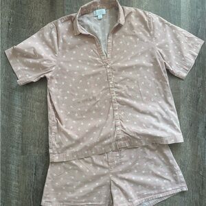 GAP Pink Star Print Pajama Set